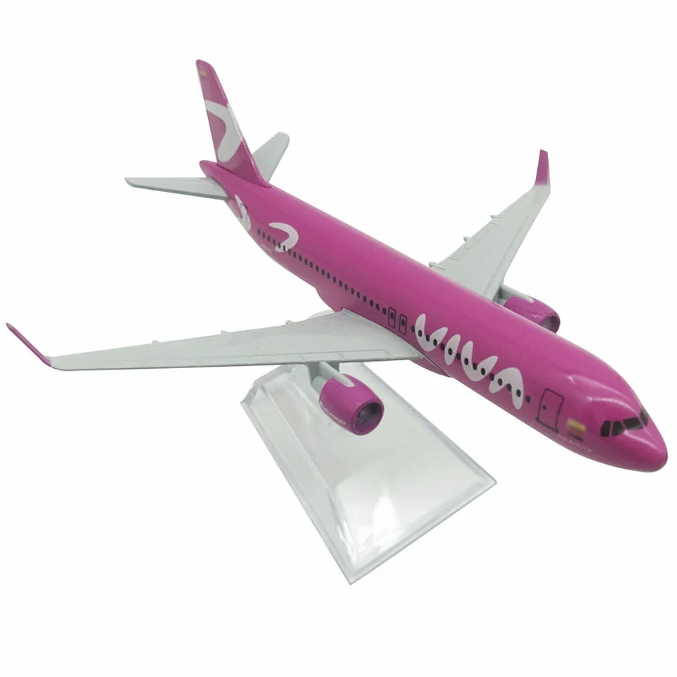 Еърбъс 320 самолет модел маке Airbus A320 Viva метален Low Cost евтини полети — снимка 4