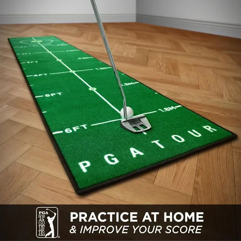 PGA Tour 8ft Deluxe Golf Putting Mat за голф, с насоки за обучение — снимка 2