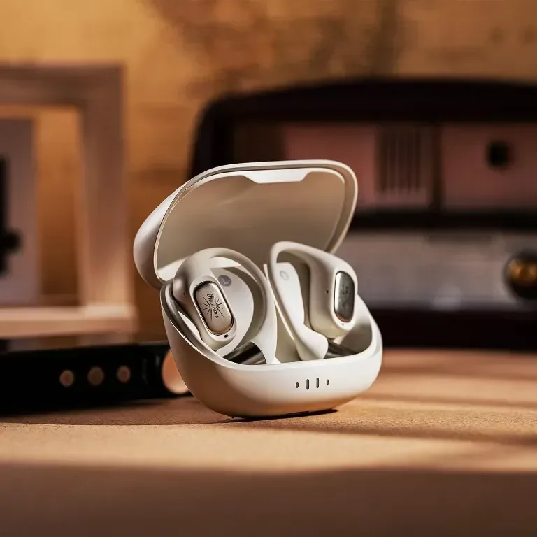 Linsoul Kiwi Ears Attiva OWS безжични слушалки, Open Ear Bluetooth 5.4 с ANC шумопотискане, бели — снимка 7