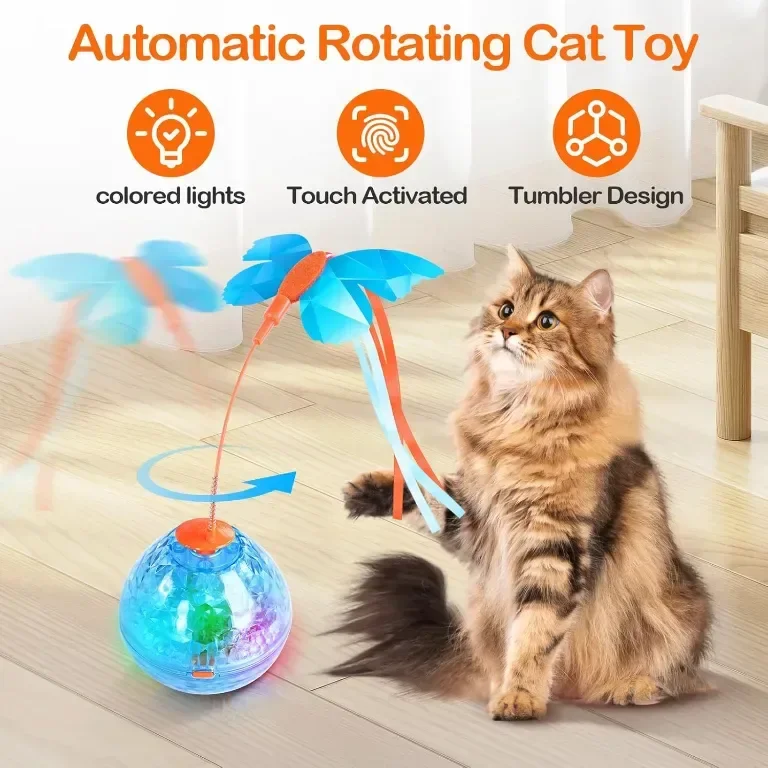 Migipaws Интерактивна играчка за котки, движеща се сянка, пеперудени пера, тунел, акумулаторна — снимка 4
