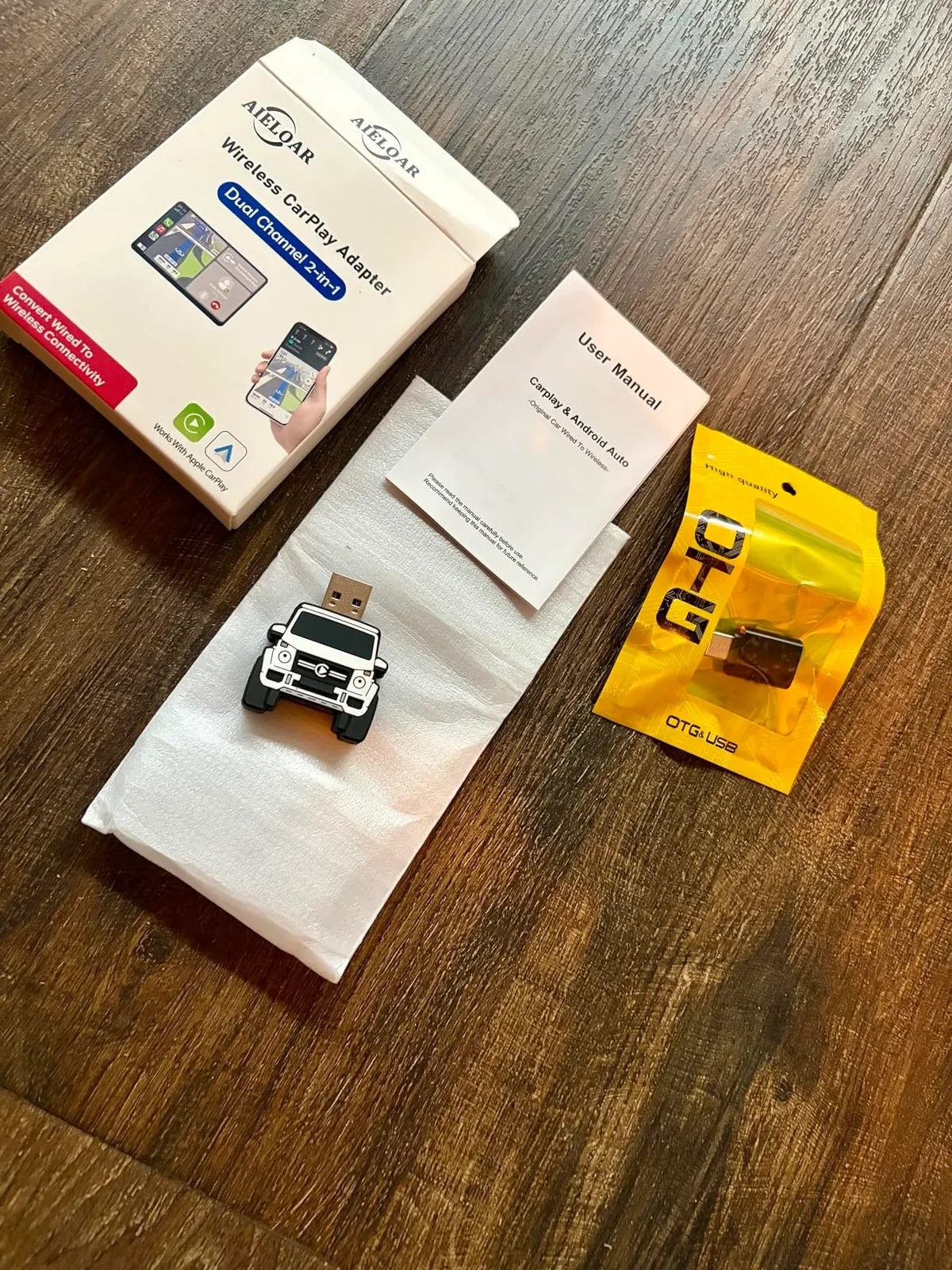 Безжичен CarPlay адаптер за iPhone (plug & play) – превръщане на кабелен CarPlay в безжичен — снимка 9