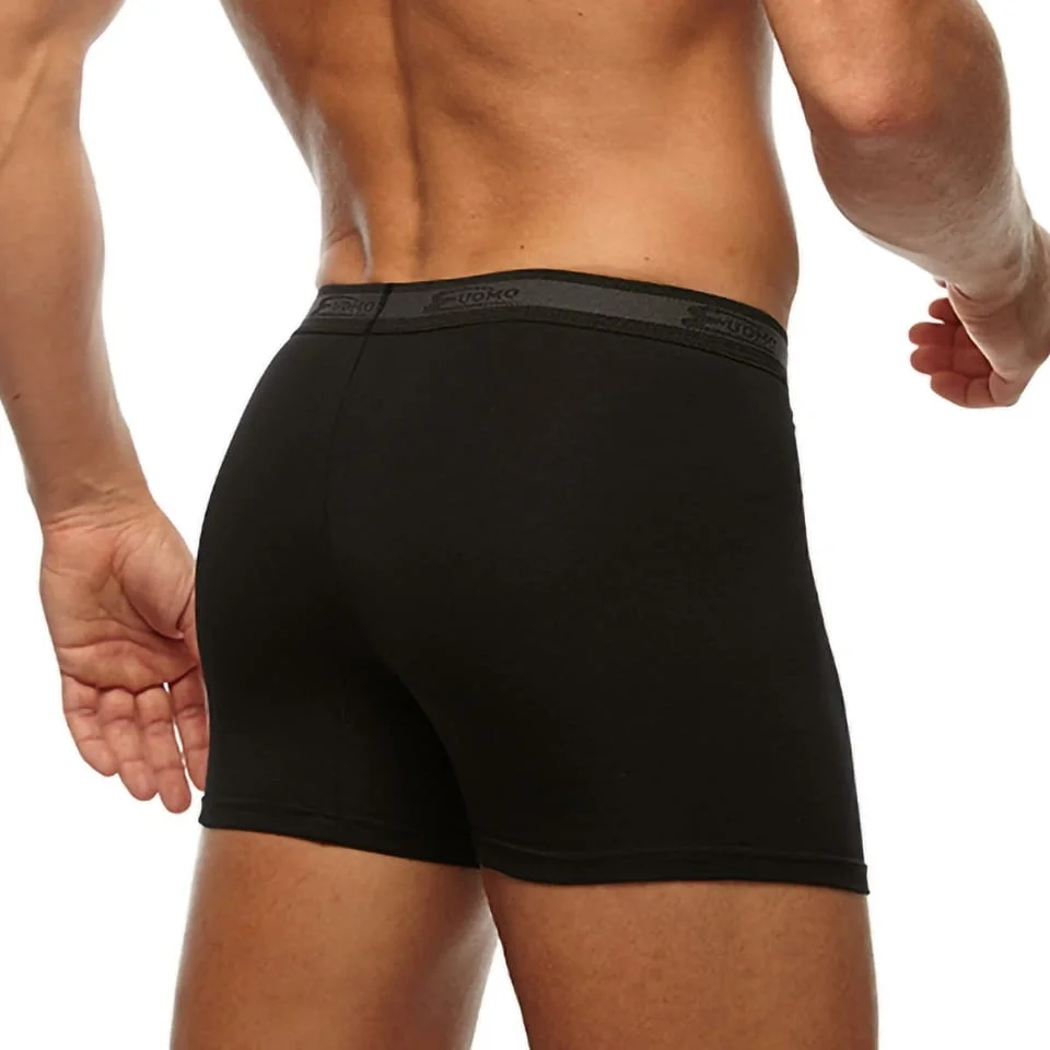 Cotonella M, L, XL, XXL, 3XL черни, сини, сиви памучни мъжки боксери с дълги крачоли голямо мъжко бельо — снимка 5