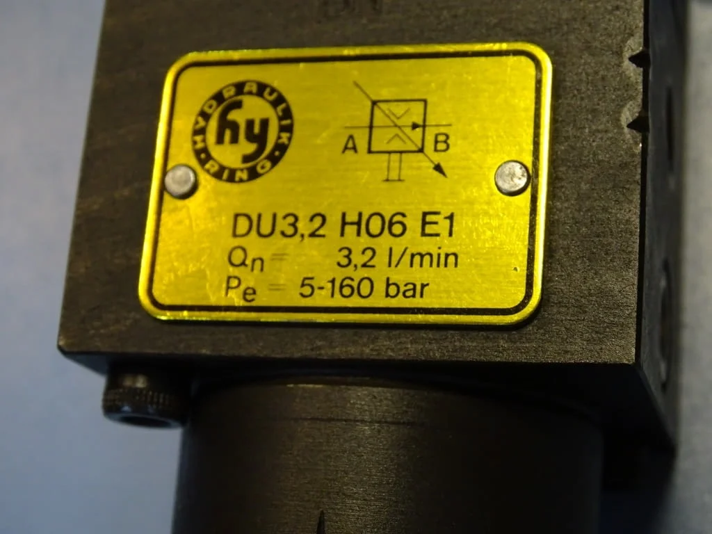 Хидравличен вентил за контрол на потока Ring-Hydraulik DU3.2HO6E1 flow control valve — снимка 3