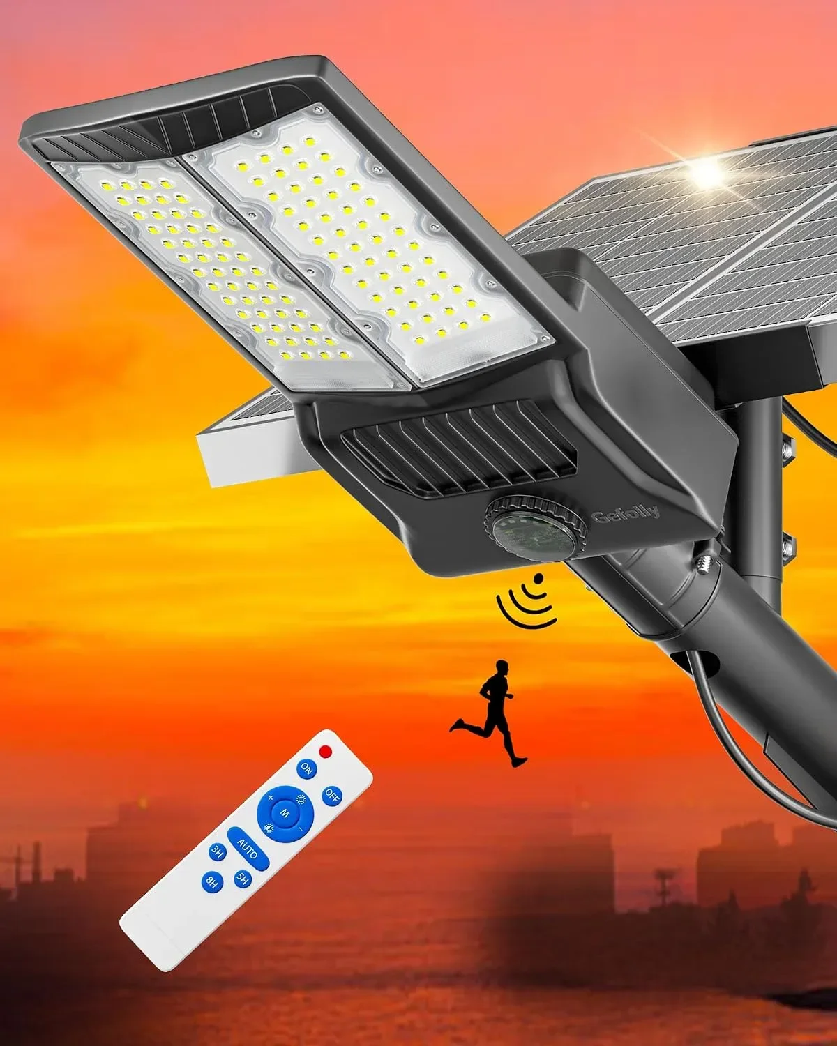 Соларна улична LED лампа Gefolly SL-10100W с IP67
