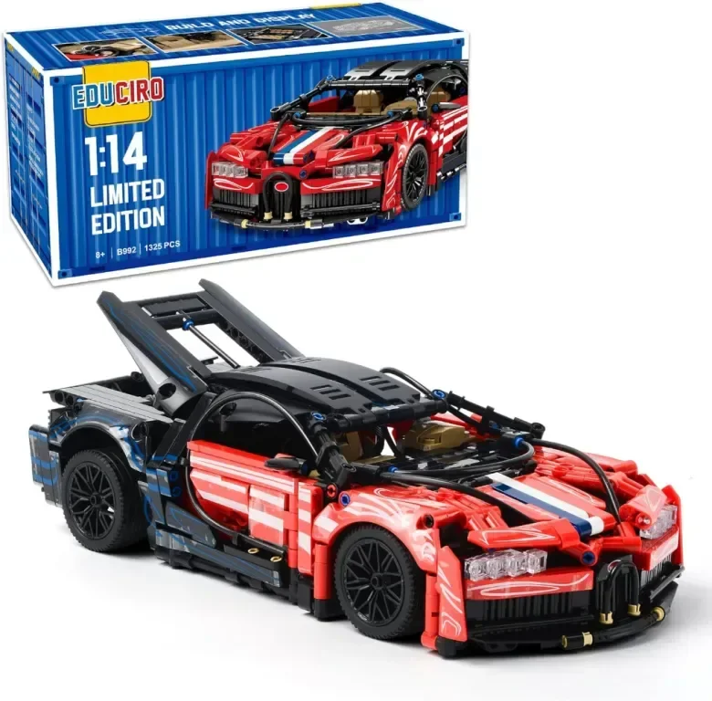 Модел Under the Baubles MOC Toy Model Car Kit Race Engineering Toys, Supercar в мащаб 1:14
