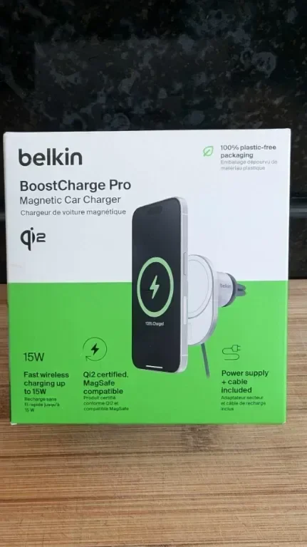 Belkin BoostCharge Pro Магнитно безжично зарядно за кола с Qi2 15W — снимка 8