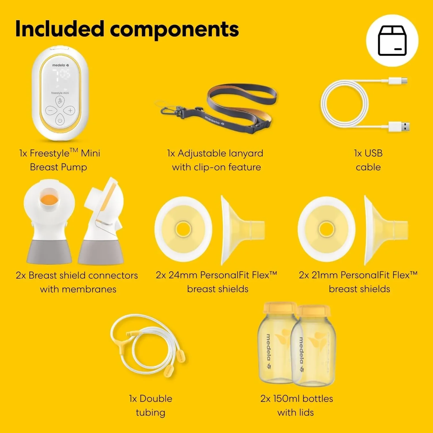 Medela Freestyle Mini Classic – двойна електрическа помпа за кърма с PersonalFit Flex щитове — снимка 10