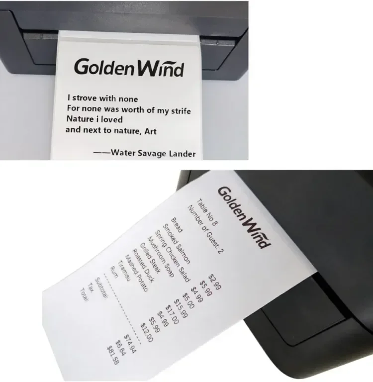 50 ролки, термохартия GOLDEN WIND 2 1/4 x 165 фута, 55GSM първокласно качество, бяла, 57 * 64 mm — снимка 4