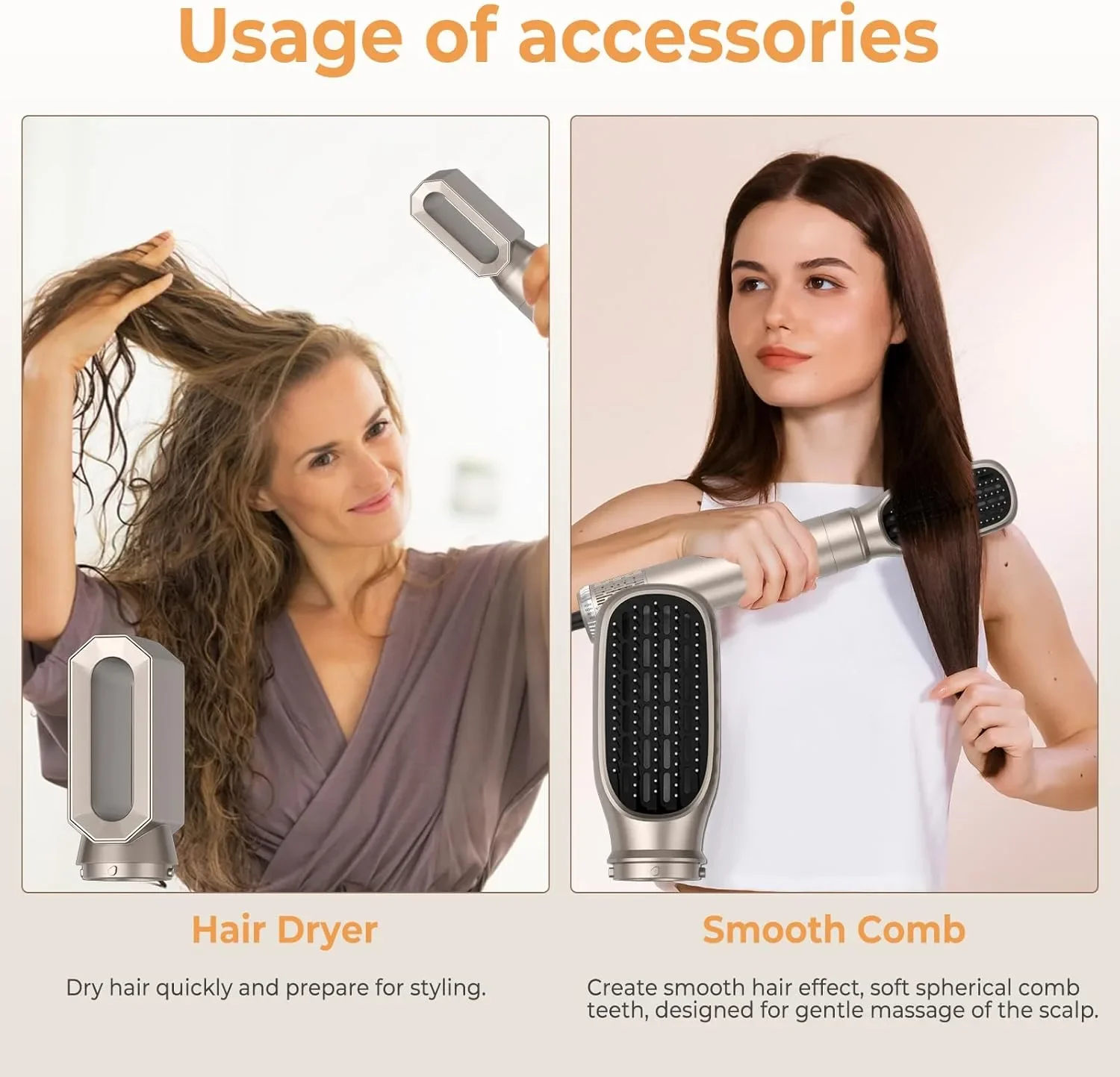 Комплект за стилизиране на коса 6 в 1 Airstyler, 1000 W, 30 мм — снимка 4