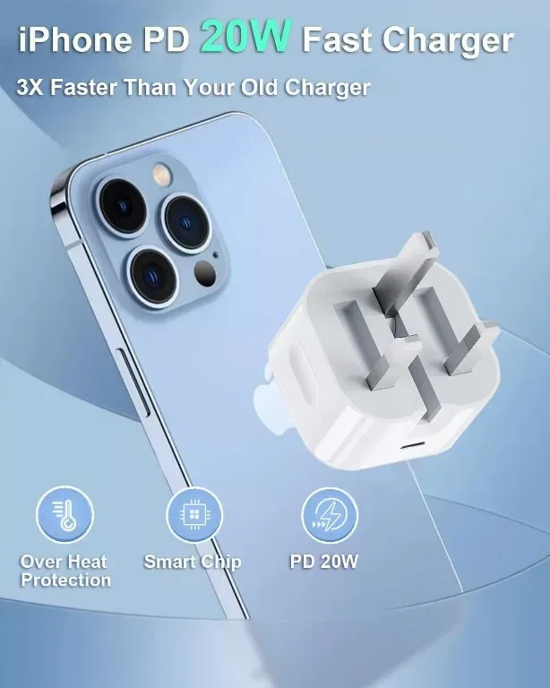 USB C щепсел, бързо зарядно устройство, 20W Type C PD адаптер (без кабел) — снимка 4