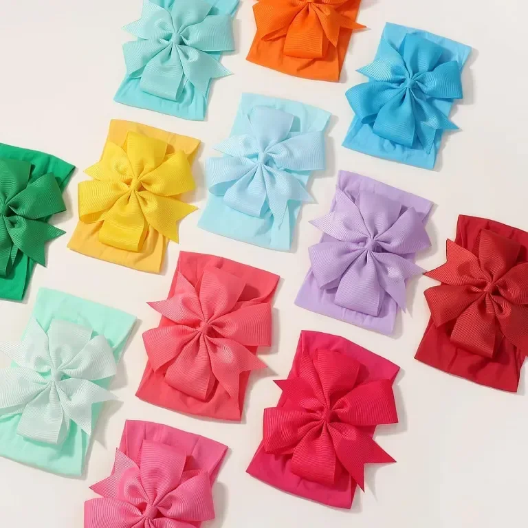 Jollybows 20 бр. Ленти за глава с панделки за бебета/малки деца, 4,5" найлонови ленти за коса — снимка 5