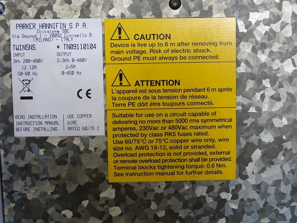 Контролер Parker Hannifin TWIN5NS servo drive controller 5A — снимка 6