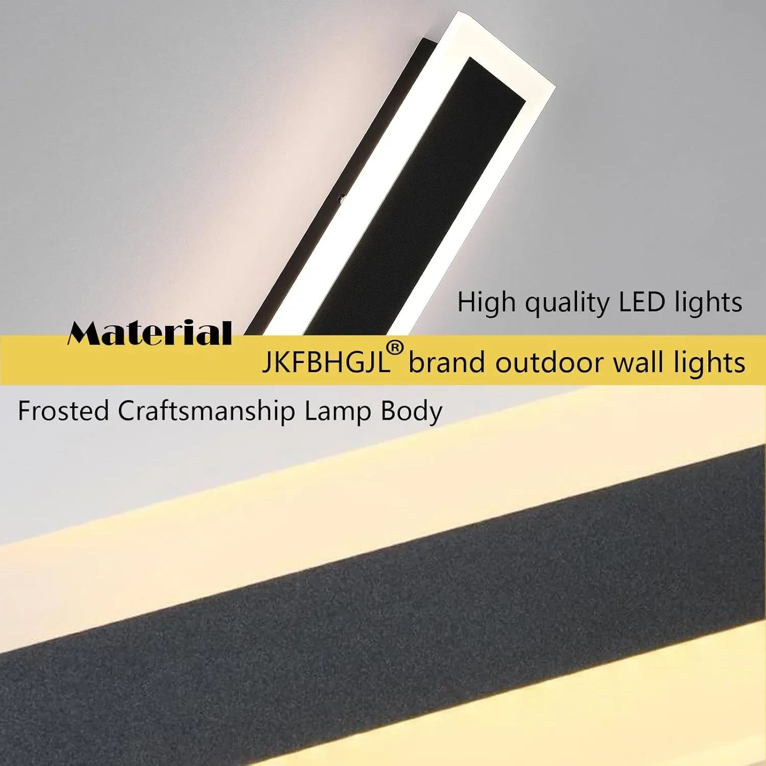 JKFBHGJL 60 см външна стенна LED лампа IP65, 22 W, димируема с дистанционно — снимка 5