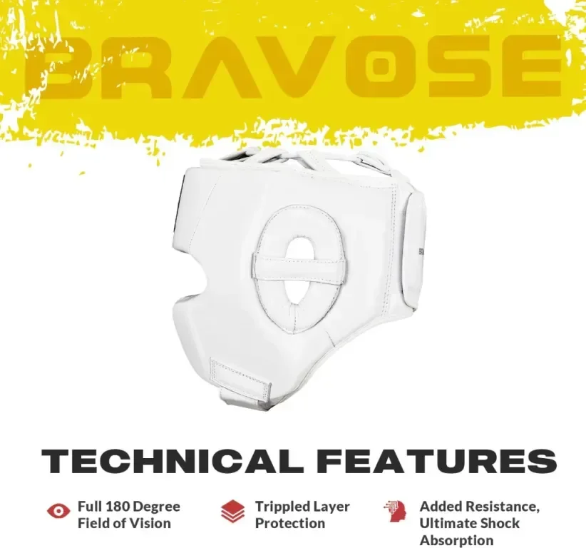 BRAVOSE Elite 2.0 Boxing Headguard Професионална шапка за бокс, тренировки, спаринг и бойни изкуства — снимка 4