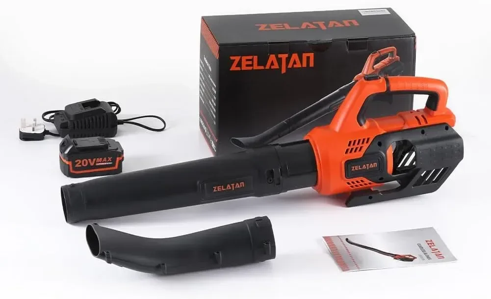 Безжичен вентилатор за листа ZELATAN 4,0 Ah, 130 MPH, 2 скорости — снимка 6