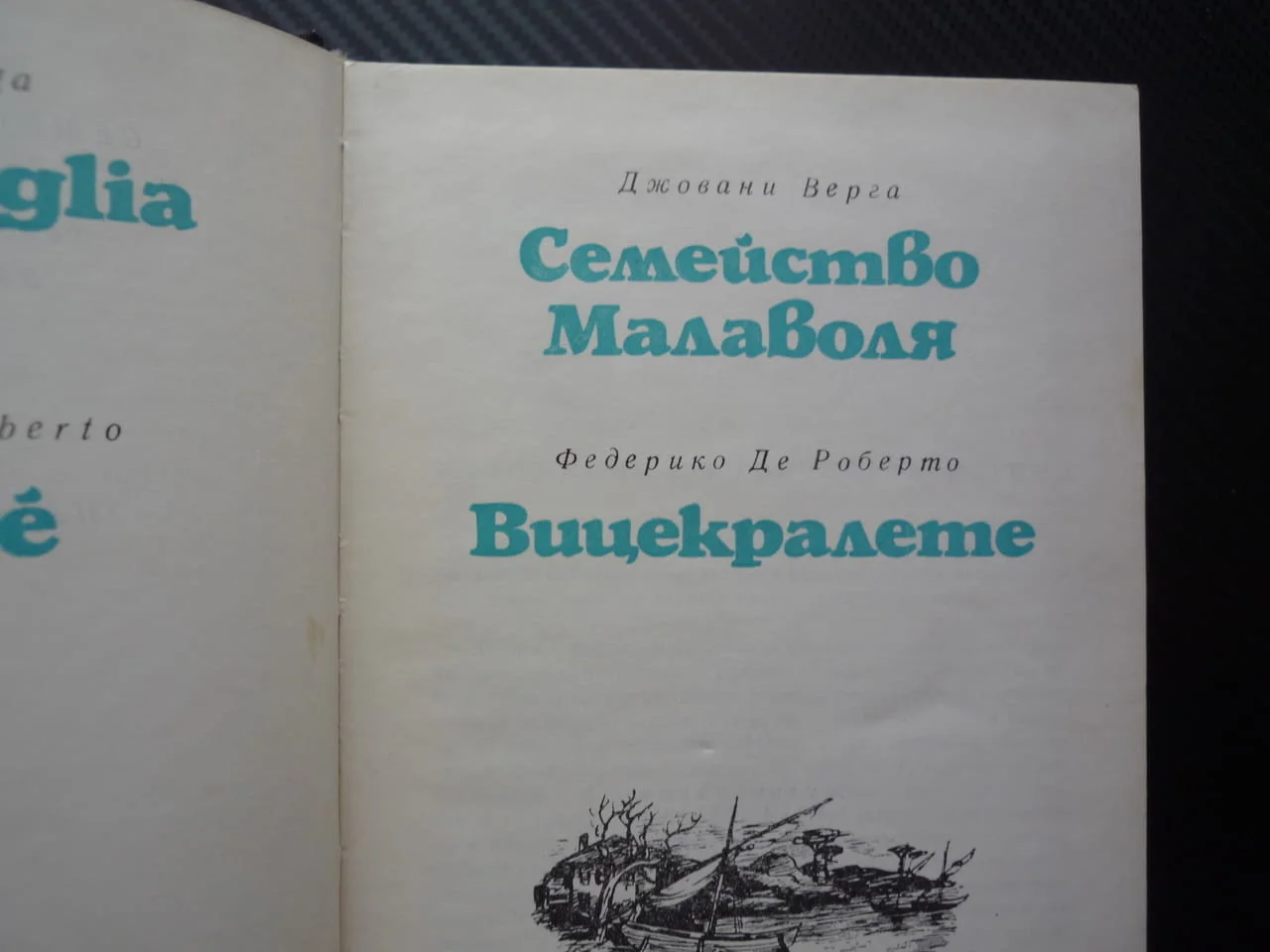 Вицекралете Федерико де Роберто Семейство Малаволя Джовани Верга Световна класика евтини книги промо — снимка 3