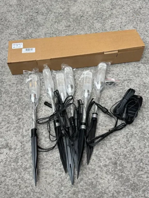 ECOWHO Градински LED лампи с шипове, 12V, IP65, студено бяло 6000K, 6 броя — снимка 8