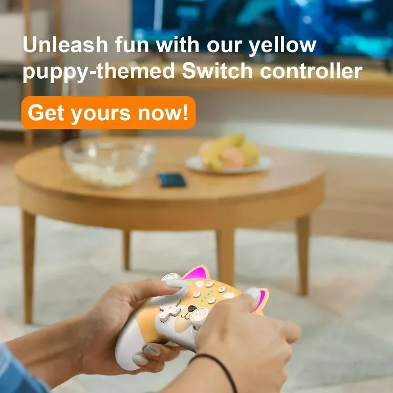 STOGA Cute Puppy Switch Controller - Безжичен Gaming Pro контролер за PC, Switch OLED и Switch Lite — снимка 7