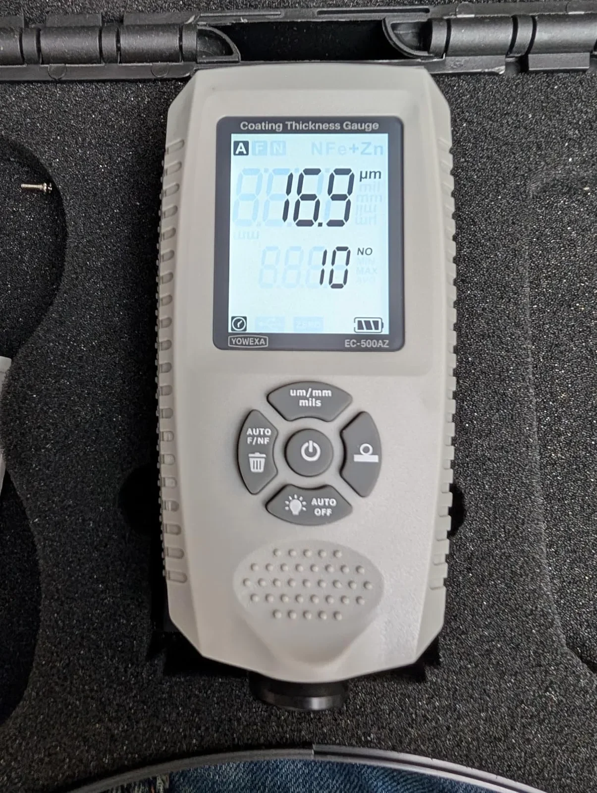 Дебеломер за покрития с LCD дисплей (0–2000 μm) за Fe/NFe/Zn — снимка 8