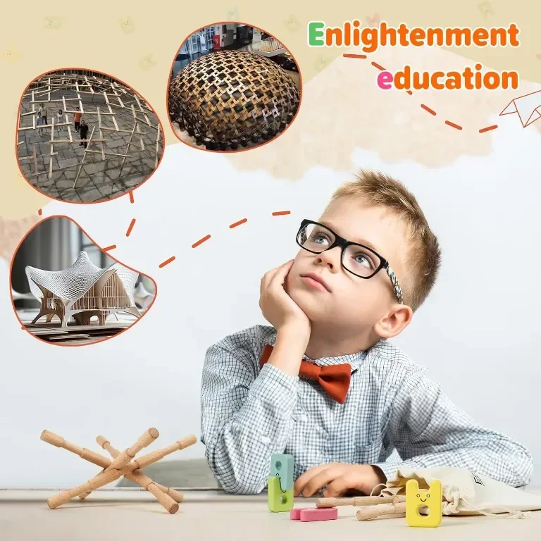 STEM играчки, Физически научен комплект за деца, 12 дървени пръчки за физически баланс — снимка 5