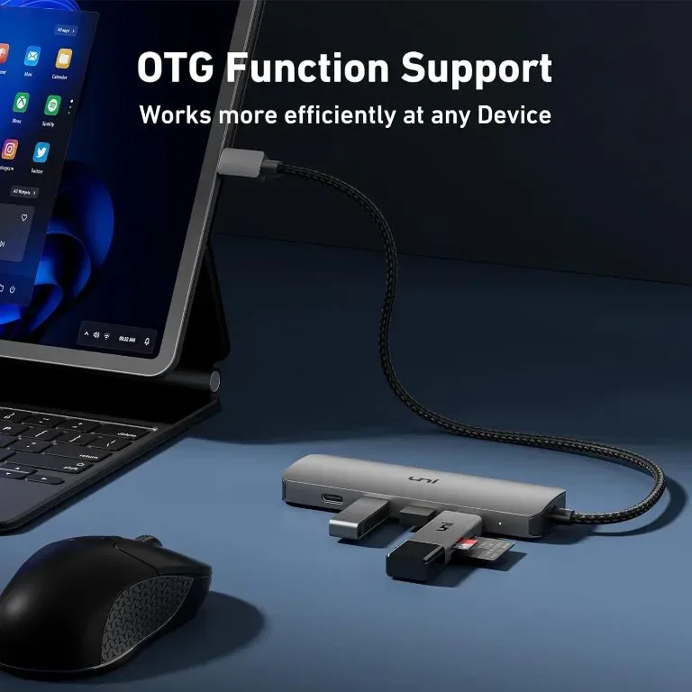 uni USB C хъб 10Gbps, USB C 3.2 Gen 2, 4 порта — снимка 3