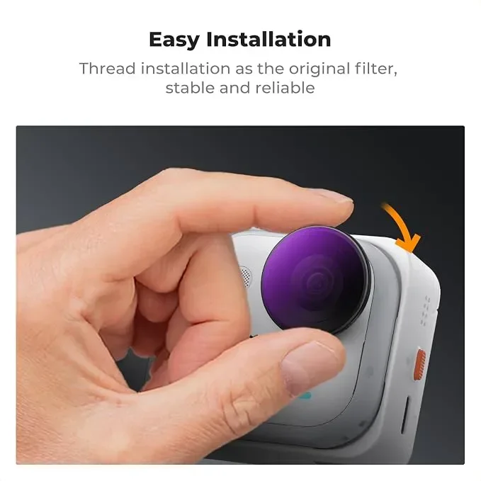 K&F CONCEPT ND/PL филтри комплект за Insta360 Go Ultra (ND8/PL+ ND16/PL+ ND64/PL ND3/PL+) – 4 броя — снимка 6