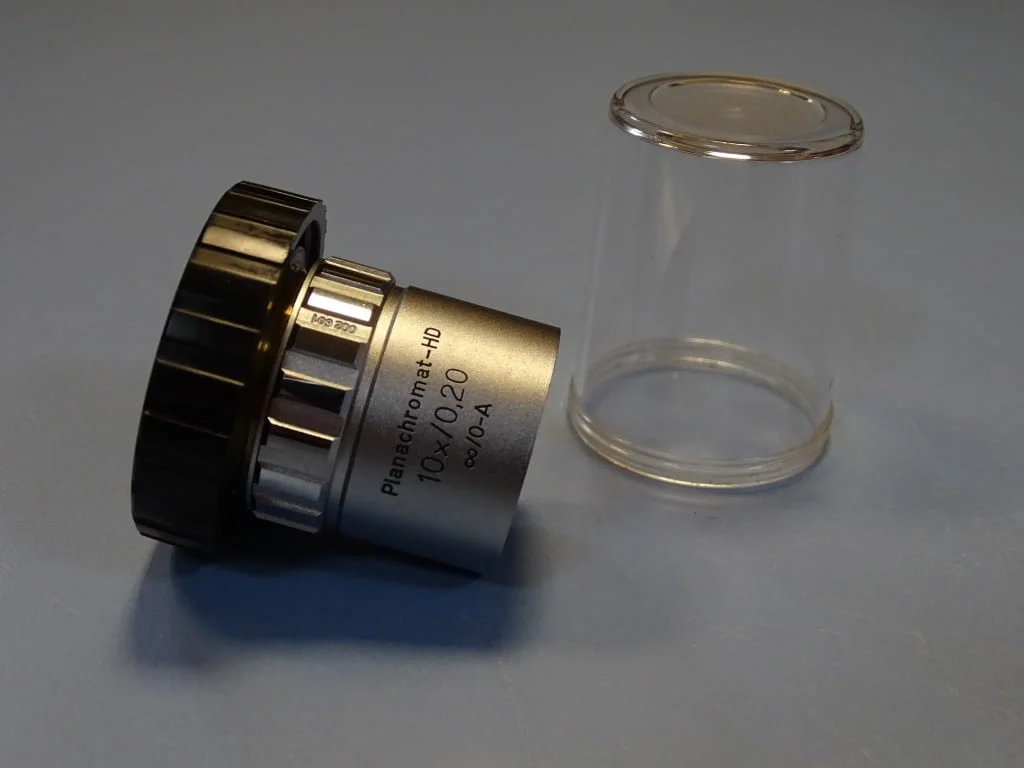 Обектив за микроскоп Carl Zeiss Jena Planachromat-HD 10x/0.20 microscope obiective — снимка 8