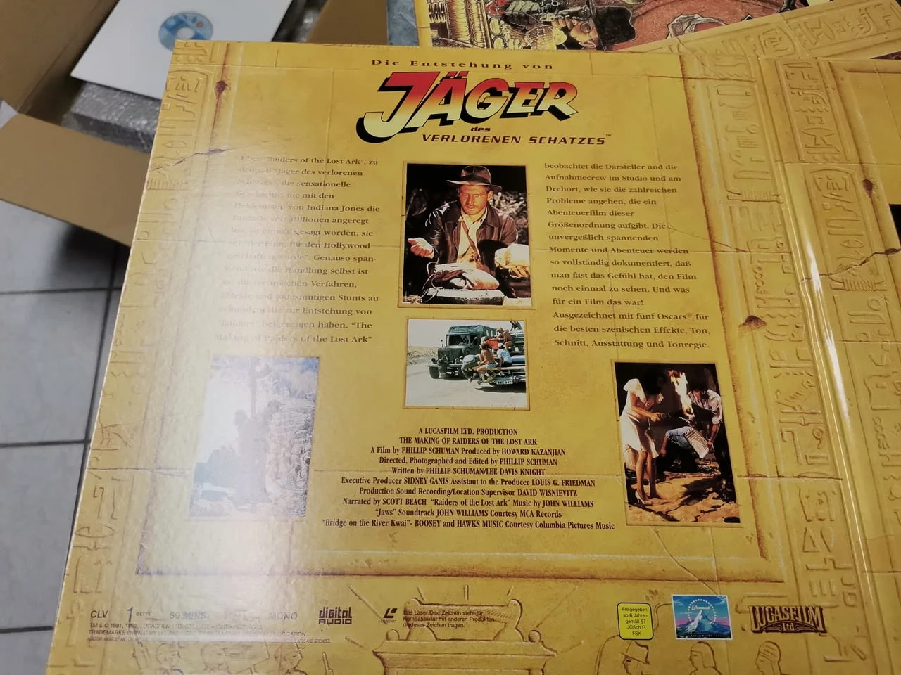 Indiana Jones Trilogie (Harrison Ford, Sean Connery) PAL Collector's Set Box Laserdisc — снимка 6
