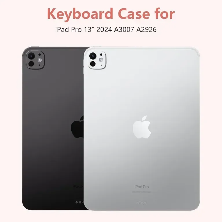 Калъф с клавиатура BQSS за iPad Pro 13 инча M4 2024 A3007 A2925 A2926, 7 цвята подсветка — снимка 2