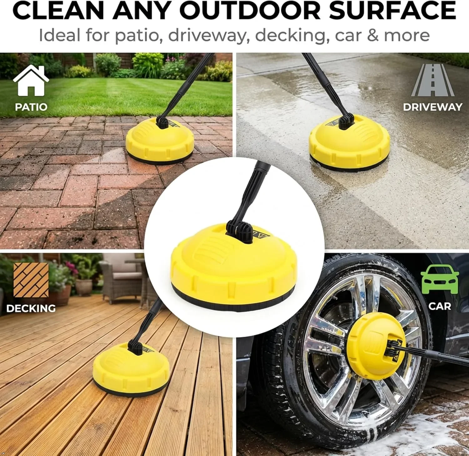Ротационна приставка за водоструйка Karcher – за почистване на тераса и двор, 58 см — снимка 6