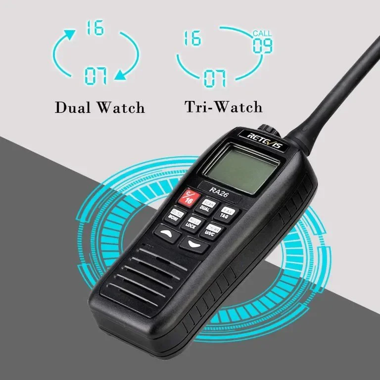Retevis RA26 Ръчно VHF морско радио, IP67 водоустойчива уоки токи, 88 канала, USB зареждане — снимка 4