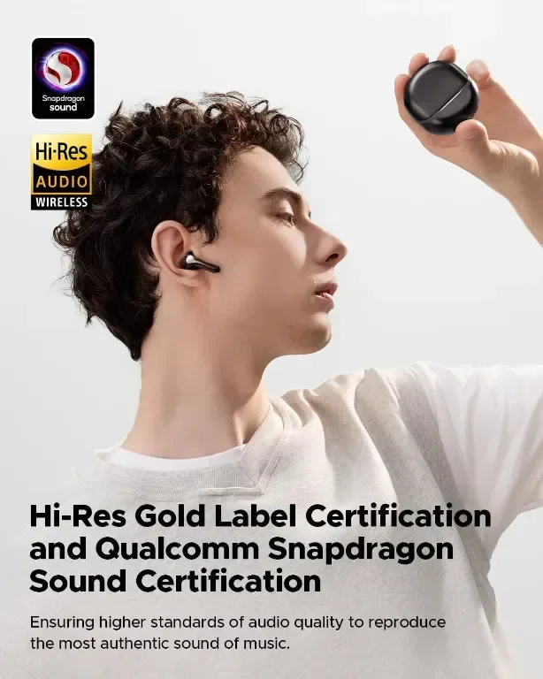 Безжични слушалки SoundPEATS Air5 Hi Res с aptx Adaptive Lossless, Bluetooth 5.4 с 6 микрофона — снимка 3