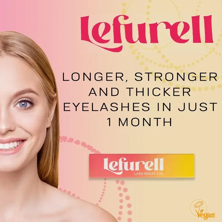 LEFURELL Eyelash Growth Серум за мигли, по-дълги, плътни и по-здрави мигли, без хормони, веган, 3 мл — снимка 5