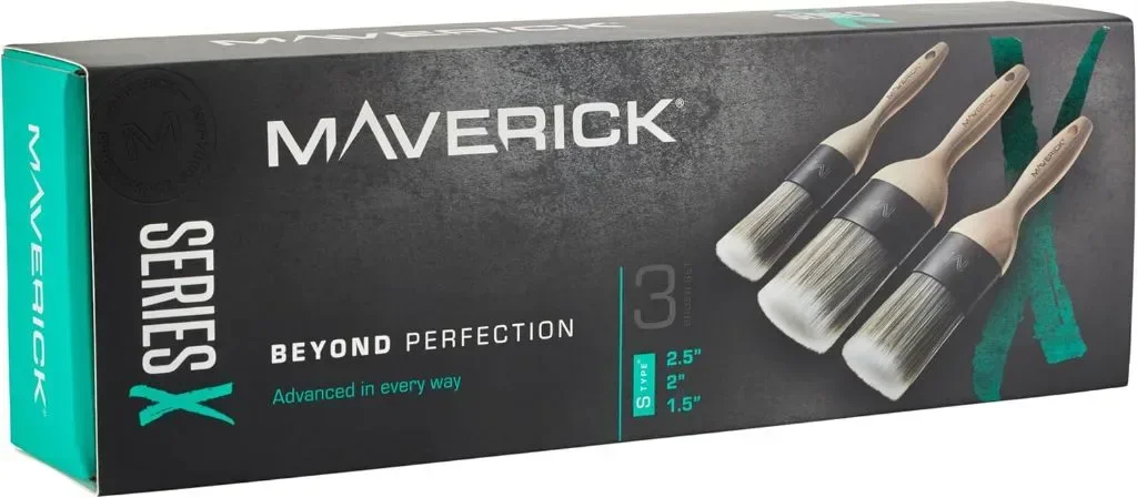 Maverick Четки за рисуване 190 Series права нарязана овална глава Memex с FSC дърво 1,5", 2", 2,5" — снимка 2