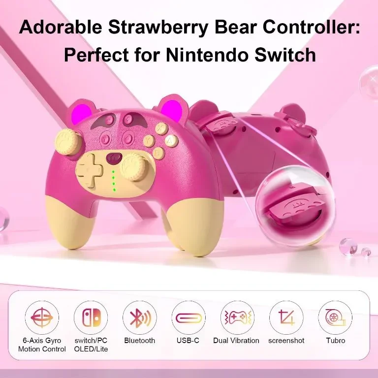 STOGA Switch Pro Controller, Безжичен Switch Controller за Switch OLED/Switch Lite/PC — снимка 2