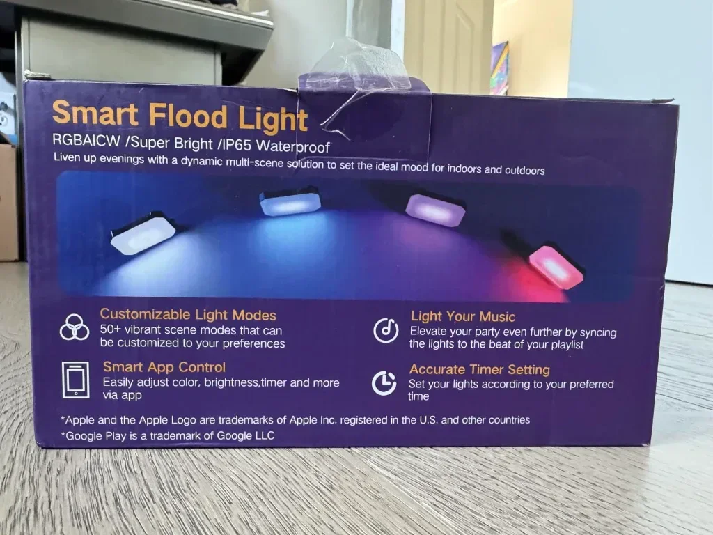 OUTON V2 Смарт външни LED прожектори RGBAICW, приложение и дистанционно, 4 броя, IP65 — снимка 8