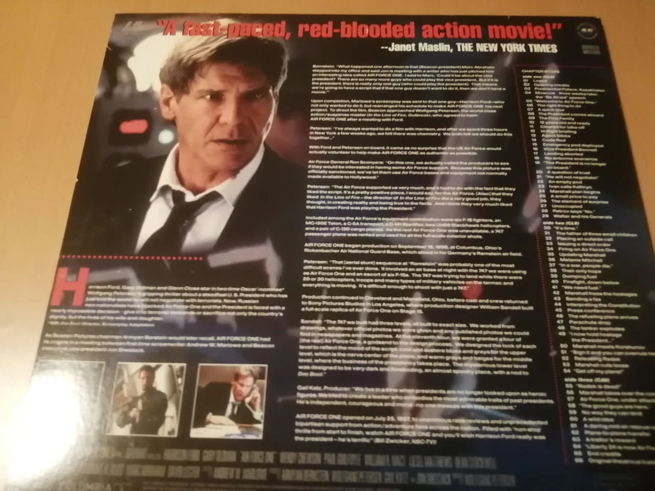 Air Force One - Harrison Ford - Laserdisk — снимка 2