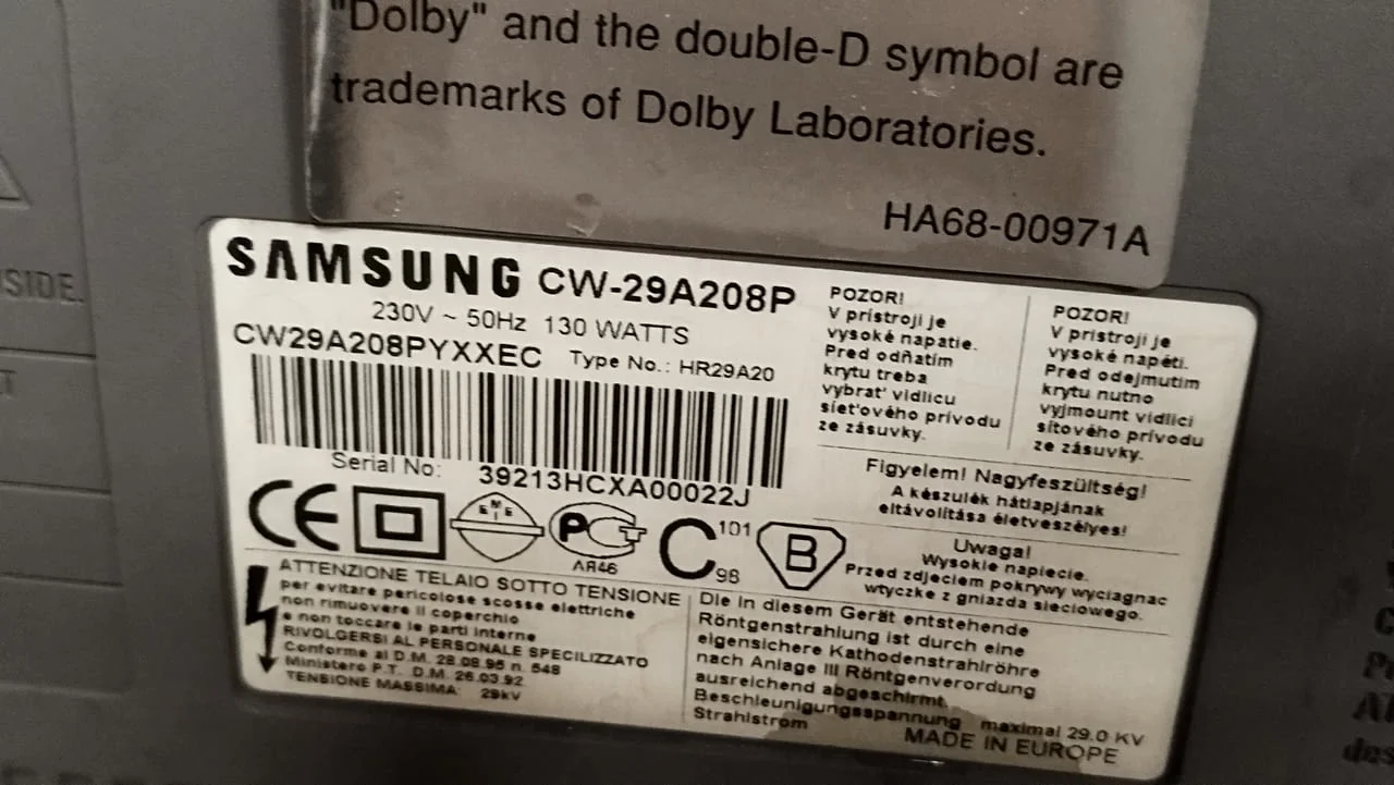 Samsung CW -29A208P цветен телевизор с кинескоп 29 инча — снимка 3