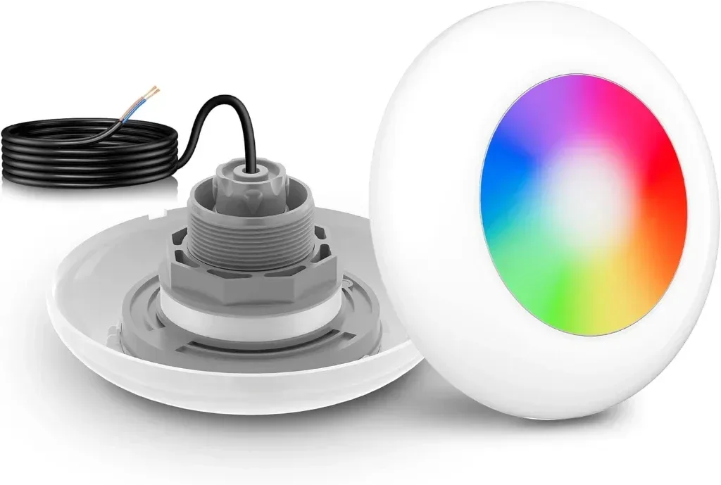 LED осветление за басейн LyLmLe с външна резба 5 см, 15W RGB, Ø190 мм, 12VAC