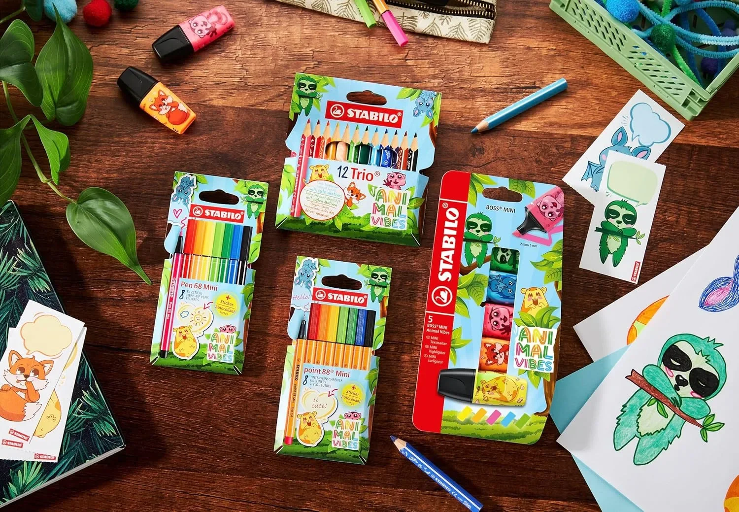 Маркери STABILO point 88 Mini „Ani Mal Vibes“, 8 броя (различни цветове) — снимка 5