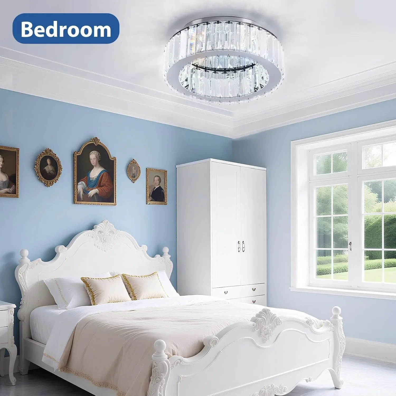 Плафон/полилей LED с кристален ефект, 24W, за таван (30 см), 6500к — снимка 6
