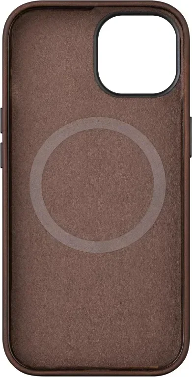 Кожен калъф maogoam за iPhone 16 Plus 6,7 инча, съвместим с MagSafe, метални бутони, тъмнокафяв — снимка 2