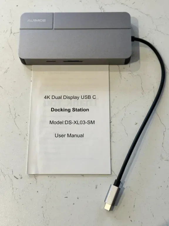 AUIMCE Докинг станция 2х HDMI и USB C порт, до 4K/60Hz, MacOS/Windows — снимка 10