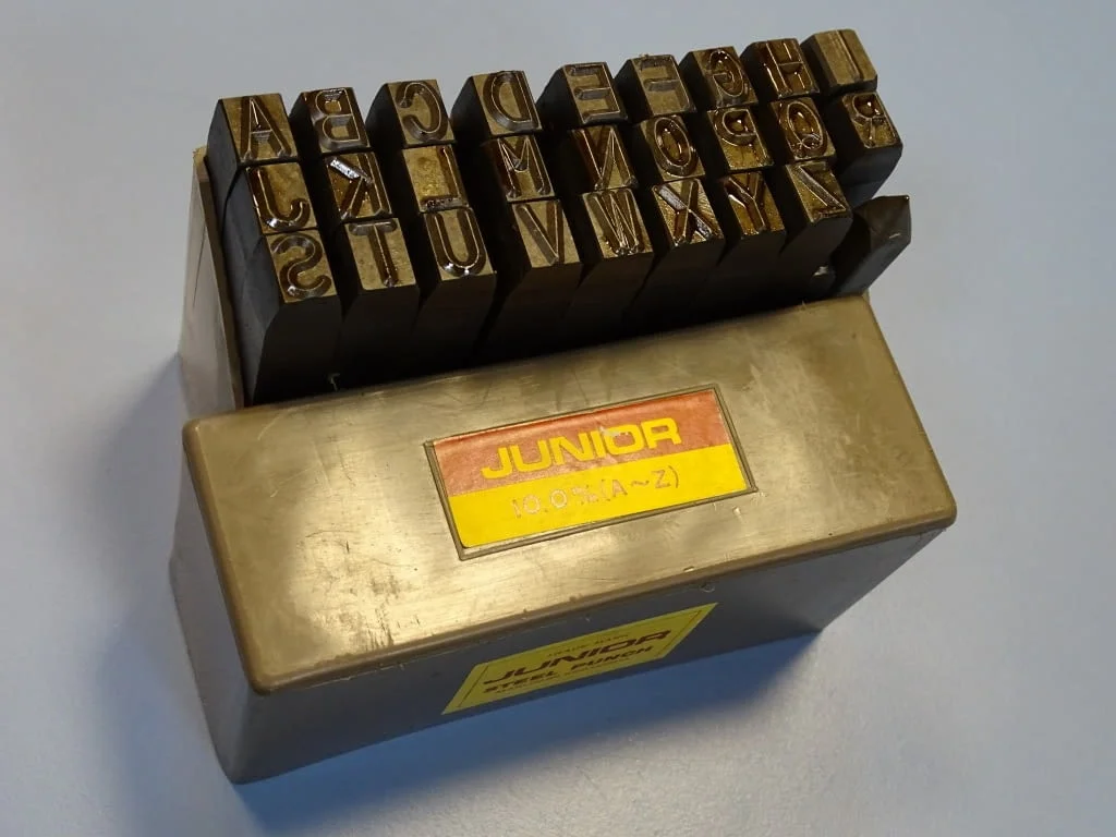 Комплект шлосерски букви-латиница 10 mm Junior Steel Punch Marushin Kogyosha (A-Z) — снимка 7