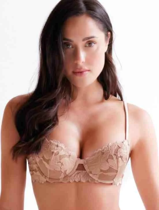Love&bra 80D, 85D, 90D, 95D, 100D черен, телесен, бял италиански дантелен сутиен голям размер балконет — снимка 2