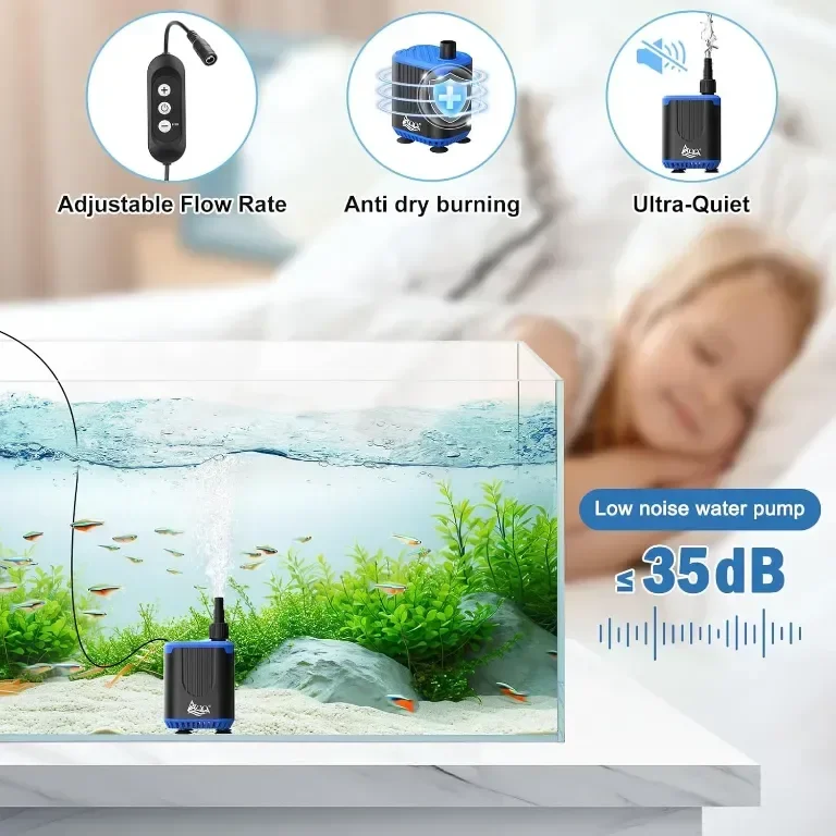 AQQA Потопяема водна помпа за аквариум, DC12V 900 л/ч с контролер, режим на захранване, 10W — снимка 2