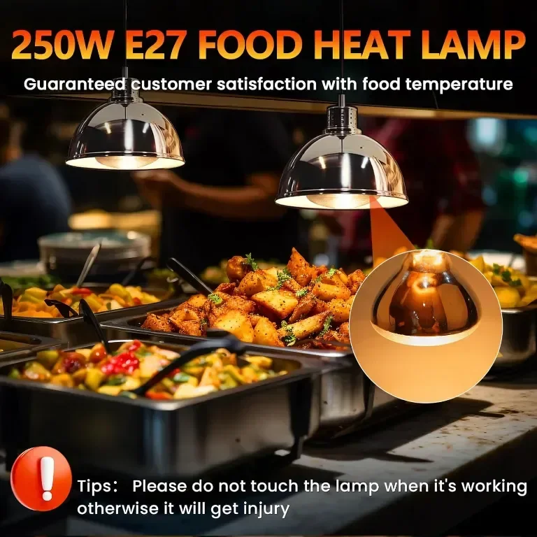 BrightArk 250W крушка за нагряване на храна, E27 — снимка 4