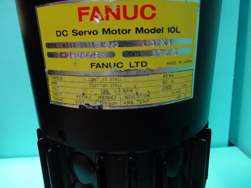 Сервомотор FANUC A06B-0615-B343 DC servo motor model 10L — снимка 3