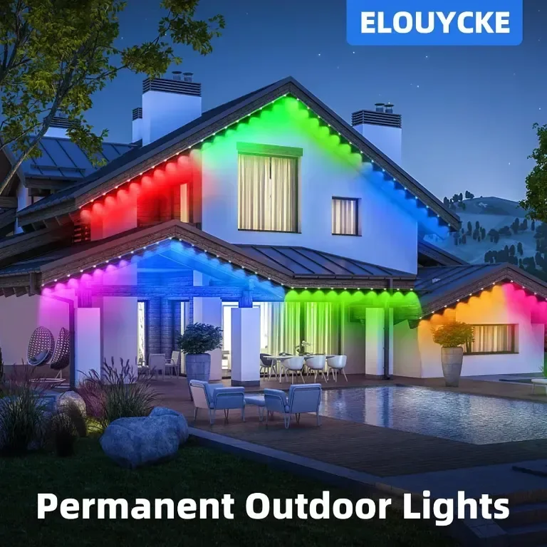 Постоянно външно осветление 15M, Smart RGBIC 30 LED,APP и дистанционно — снимка 2