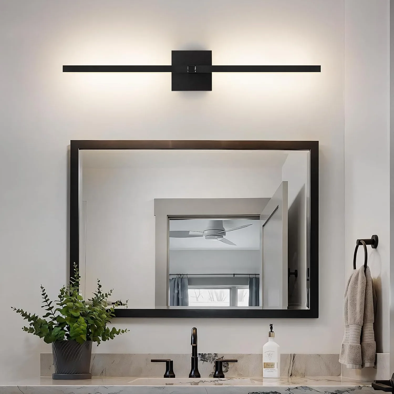LED лампа за баня и огледало 70 см, 12 W, 4000 K, IP44 — снимка 5